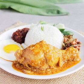 Nasi Lemak Chicken Curry