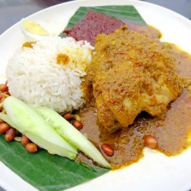 Nasi Lemak Chicken Rendang